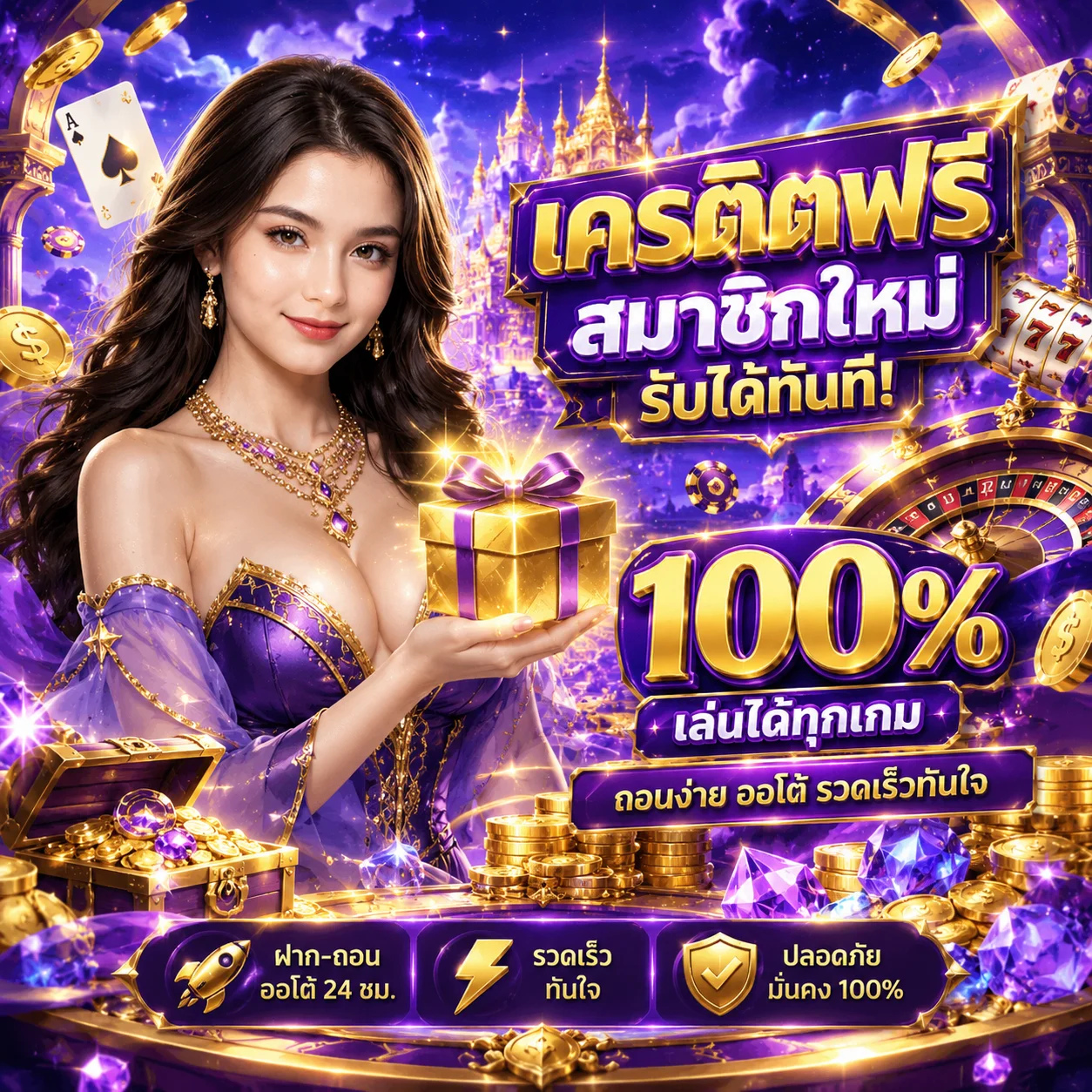 โปรโมชั่นโบนัสต้อนรับสมาชิกใหม่ Zizi689 100%	