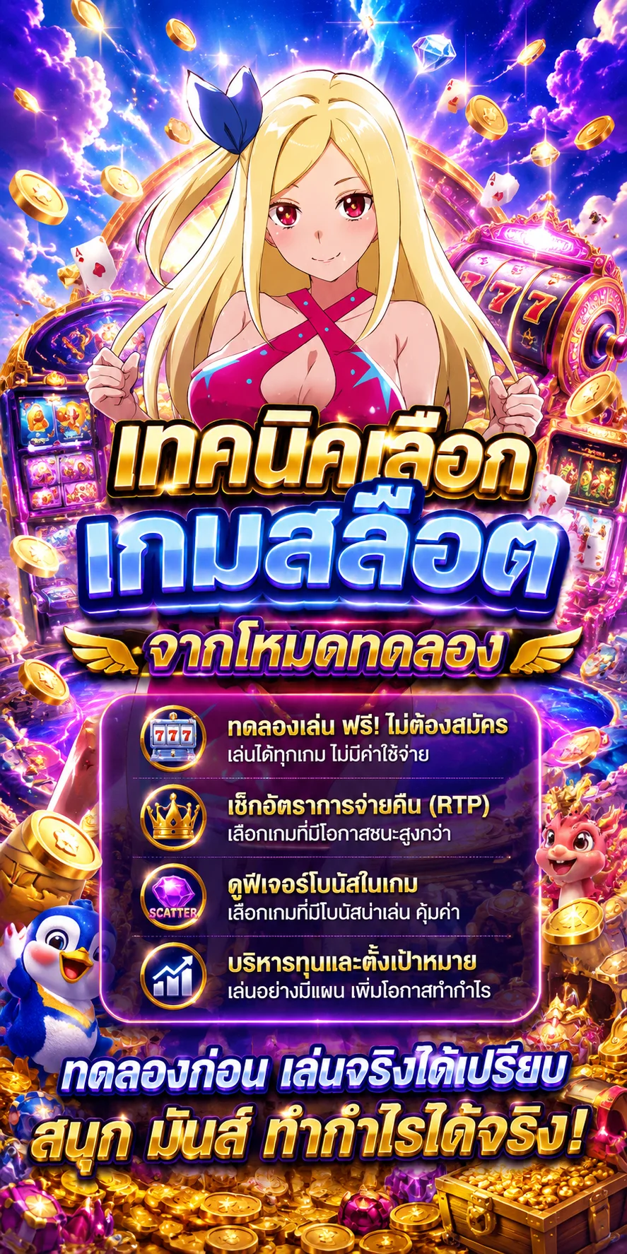 เทคนิคเลือกเกมสล็อต RTP สูงจาก Zizi689